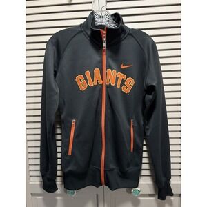 Nike Genuine Merch San Francisco‎ Giants Zip Up Women's Size M Gray/Orange Logo